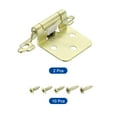 thumbnail image 3 of Uxcell 5 mm Iron Cabinet Kitchen Inset with Screws for Traditional Cabinet Door 2 Set Golden, 3 of 7