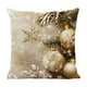 thumbnail image 2 of Decoraciones navideñas, funda de almohada navideña de aproximadamente 45x45 cm - Funda de almohada con estampado plano de motivos navideños que imitan patrones tridimensionales. Funda de almohada de p, 2 of 6