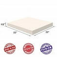thumbnail image 5 of upholstery visco memory foam square sheet- 1/2"hx22w"x22l"- 2.5 lb regular density- luxury quality- for sofa, chair cushions, pillows, doctor recomended for backache & bed sores- dream solutions usa, 5 of 5