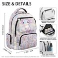 thumbnail image 5 of HELLHERO Salamander Floral Pattern Breathable Backpack with Front Pocket Spacious Multi-pocket Bookbag, Lightweight 17 Inch Book Bag for Elementary School Preschool, 5 of 8