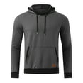 thumbnail image 1 of Chemises pour Hommes, Chandail à Manches Longues Décontracté Uni à Col Rond, Confortable, Chandails à Capuchon, Cadeaux pour Hommes, TG, 1 of 2