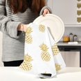 thumbnail image 6 of Kitchen Towels Golden Pineapples Pattern Pattern Cleaning Towel Absorbent Hand Towels Tea Towels for Home Restaurant Dish Clean 28" x 18", 6PCS, 6 of 7