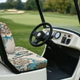 thumbnail image 3 of Yuyamidu Butterfly Golf Cart Seat Covers Seat Backrest Cushion Dahlia Golf Cart Seat Bottom Cushion Fits Most Club Cars Golf Carts, Set of 2, 3 of 7