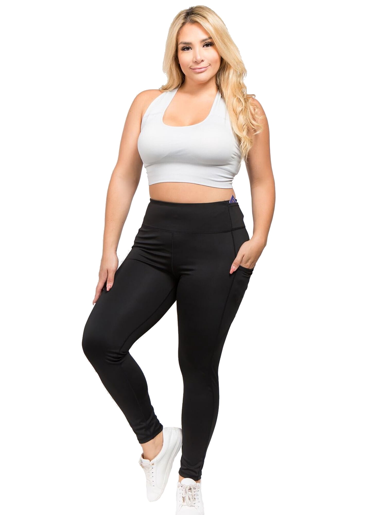 plus size athletic leggings with pockets