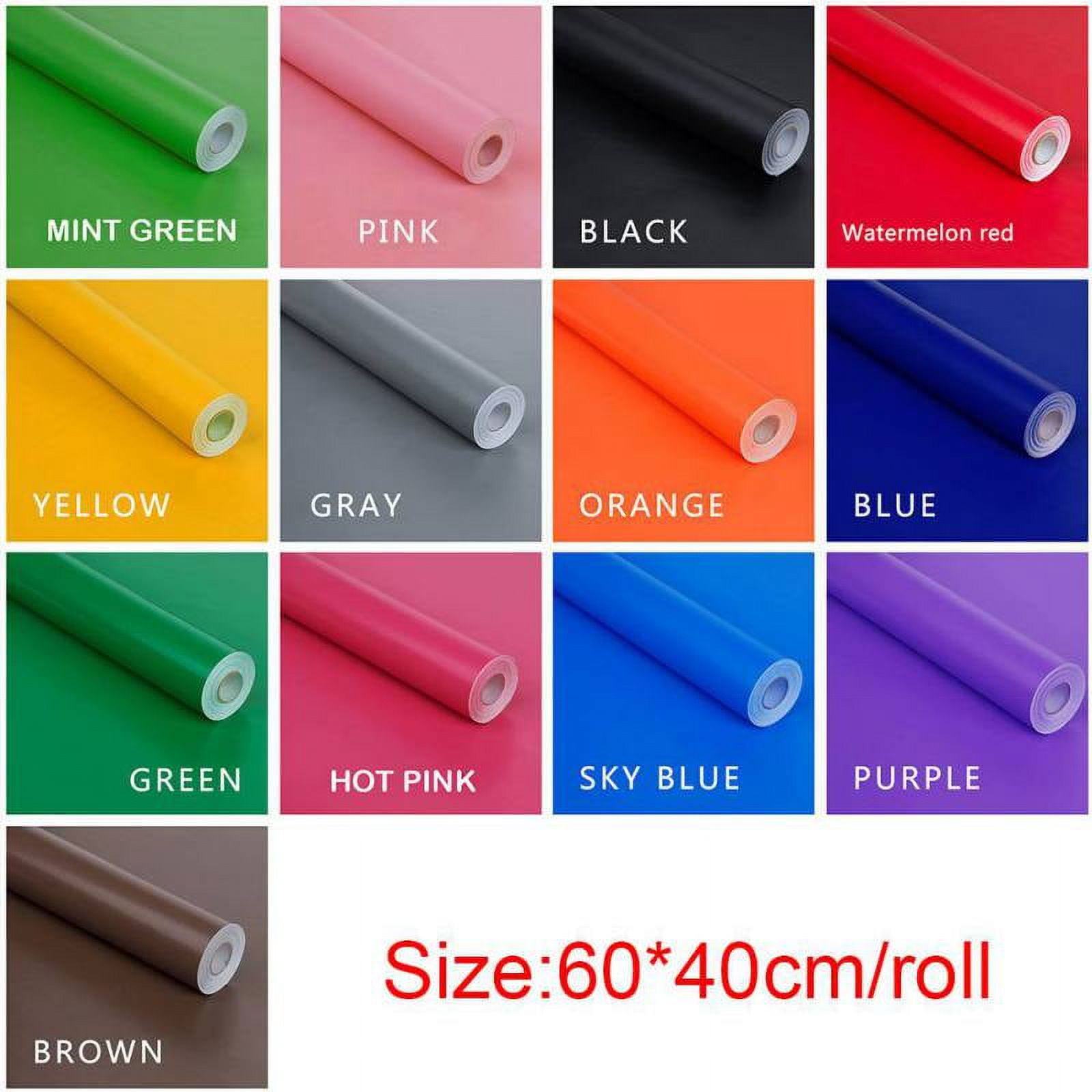 Self-Adhesive Solid Color PVC Wallpaper Roll Peel and Stick Wallpaper,Removable Waterproof Wallpaper Wall Sticker Decals for Counter Furniture Cabinet and Kitchen