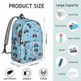 thumbnail image 5 of Monster Cartoon Truck Blue Pattern Backpack for School, Cute School Bag with Adjustable Shoulder Straps and Padded Back, 15.7"x11.8"x5.5", 5 of 5