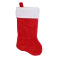 thumbnail image 1 of Northlight Bas de Noël Suspendus Traditionnel Rouge avec Bordure Blanche 17.5 Pouces, 1 of 3