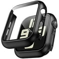 thumbnail image 1 of TAURI 2 Pack Hard Case Designed for Apple Watch Series SE 6 5 4 44mm [Full Protection], with 9H Tempered Glass Screen Protector [Touch Sensitive] Slim Bumper Protective Cover 44mm, Black, 1 of 4