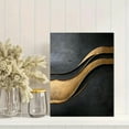 thumbnail image 2 of Abstract Gold and Black Wave Canvas Wall Art， Suitable for Living Room， Bedroom， Office， Hallway， and Dining Room Decoration., 2 of 8