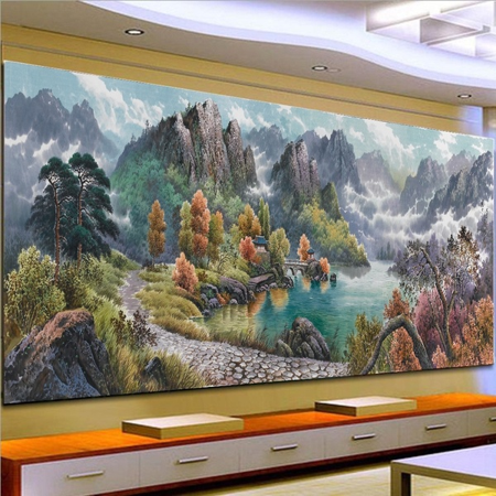 Full Drill DIY 5D Diamond Scenery Embroidery Art Painting Kits Home ...