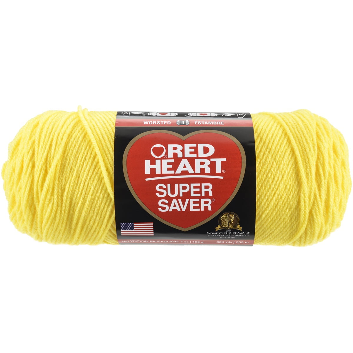Multipack of 6 - Red Heart Super Saver Yarn-Bright Yellow