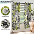 thumbnail image 3 of Yayeee Window Curtains Light Filtering 63"x42" Grommet Panel Pair Home Living Room Decor, Beige Flower Pattern, 3 of 7