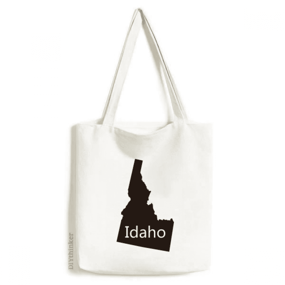 Idaho The United States Of America Map Tote Canvas Bag Shopping Satchel