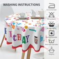 thumbnail image 5 of Round Tablecloths 60 Inch Home Happy Birthday Tablecloth Colorful Dry No Wrinkles Birthday Party Supplies, 5 of 7