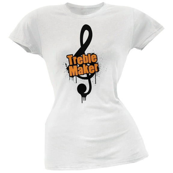 Treble Maker White Soft Juniors T-Shirt - Small