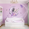 thumbnail image 3 of Advancent Pegatinas de pared de niña mariposa impermeables y duraderas de PVC, 2 uds., para decoración de habitación delicada y hermosa Decoración del hogar, 3 of 6