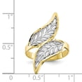 thumbnail image 3 of Primal Gold 10 Karat Yellow Gold with White Rhodium-plated Diamond-cut Filigree Ring, 3 of 7