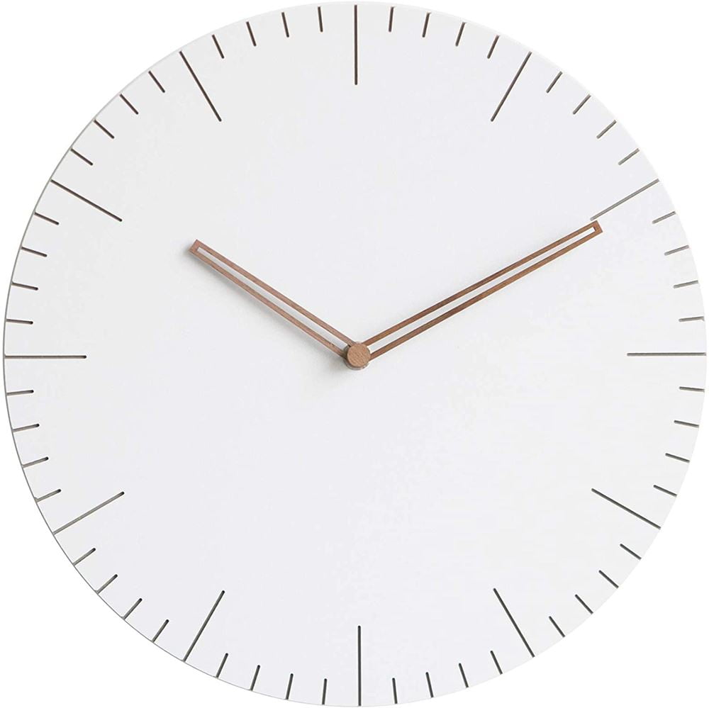 Modern Minimalist Exposed Wood Silent Wall Clock