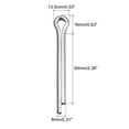 thumbnail image 2 of Split Cotter Pins, 8mm x 60mm 304 Stainless Steel Clip Fastener Fitting 8Pack, 2 of 5