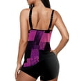 thumbnail image 3 of Conjunto de Traje de Baño Dividido de Mujeres, Tres Piezas Impreso Bikini Sexy para la Playa Y la Piscina, Traje de Baño sin Espalda con Almohadilla de Pecho, Nylon de Dos Piezas, 3 of 3