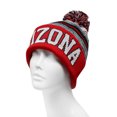thumbnail image 2 of Arizona Blended Colors Men's Winter Knit Pom Beanie Hat (Red/White), 2 of 2