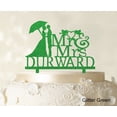 thumbnail image 1 of Mr & Mrs Wedding Cake Topper Personalized Glitter Green Cake Topper Color Option Available 5-7 Inches Wide, 1 of 1