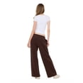 thumbnail image 5 of Forever 21 Women's Brown Athleisure Low-Rise Jogger, Wide-Leg, M, 5 of 7
