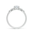 thumbnail image 2 of ANGARA Lab Grown Pear-Shaped Diamond Engagement Ring in 14K White Gold for Women (Size-7x5mm| Color-F-G| Clarity-VS) | April Birthstone, Anniversary, Jewelry Gift for Women | Lab Grown Diamond Ring, 2 of 4