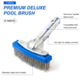 thumbnail image 2 of Kiboule 5 Inch Heavy Duty Wire Pool Brush Swimming Pool Cleaner Aluminium Handle and Stainless Steel Bristles Designed for Concrete and Gunite Pools Great on Extremely Tackling Stubborn, 2 of 7