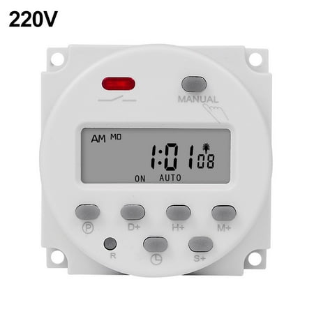 

Digital Display Power Timer Weekly Programmable Time Relay Switch 12/24/110/220V