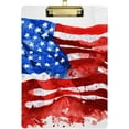 thumbnail image 1 of FMSHPON Flag of America Clipboard Hardboard Wood Nursing Clip Board and Pull for Standard A4 Letter 13x9 inches, 1 of 7