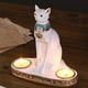 thumbnail image 3 of Candelabro De Gato Egipcio ANGGREK Portavelas de Resina Figura de gato, 3 of 8