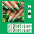 thumbnail image 2 of 24Pcs Patrick’s Day French Nails Tip Ballet Fake Nails False Nails with Designs Full Covers Acrylic Nails, 2 of 8