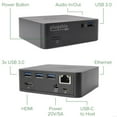 thumbnail image 6 of Plugable USB C Dock with 85W Charging Compatible with Thunderbolt 3 and USB-C MacBooks and Select Windows Laptops (HDMI up to 4K@30Hz, Ethernet, 4X USB 3.0 Ports, USB-C PD, includes VESA Mount), 6 of 6