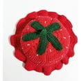 thumbnail image 4 of Handcrafted Strawberry Crochet Bucket Hat for Women, Cute Fruit Design Summer Beach Hat with Green Leaf Accents, 4 of 7