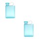 thumbnail image 3 of Toystoory Botella de agua para senderismo con tapa duradera a prueba de fugas, elegante botella de agua plana transparente de plástico, azul, azul 380ml 2piezas, 3 of 6