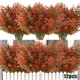 thumbnail image 1 of Flores de otoño artificiales RECUTMS, 12 paquetes de plantas de otoño falsas, 1 of 7