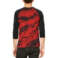 thumbnail image 2 of Halloween Gore Rivers of Blood Mens Raglan T Shirt White-Black SM, 2 of 2
