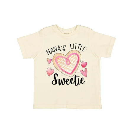 

Inktastic Nana s Little Sweetie with Pink Heart Cookie Gift Toddler Boy or Toddler Girl T-Shirt