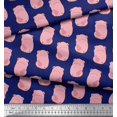 thumbnail image 3 of Soimoi Poly Georgette Fabric Pig Animal Print Fabric by The Yard 42 Inch Wide, 3 of 3