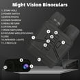 thumbnail image 4 of HUANCTOMA Night Vision Binoculars, 5X Digital Zoom, with 3" Screen and 32GB TF Card, 4K Night Vision Goggles for Adults, Black, 4 of 10
