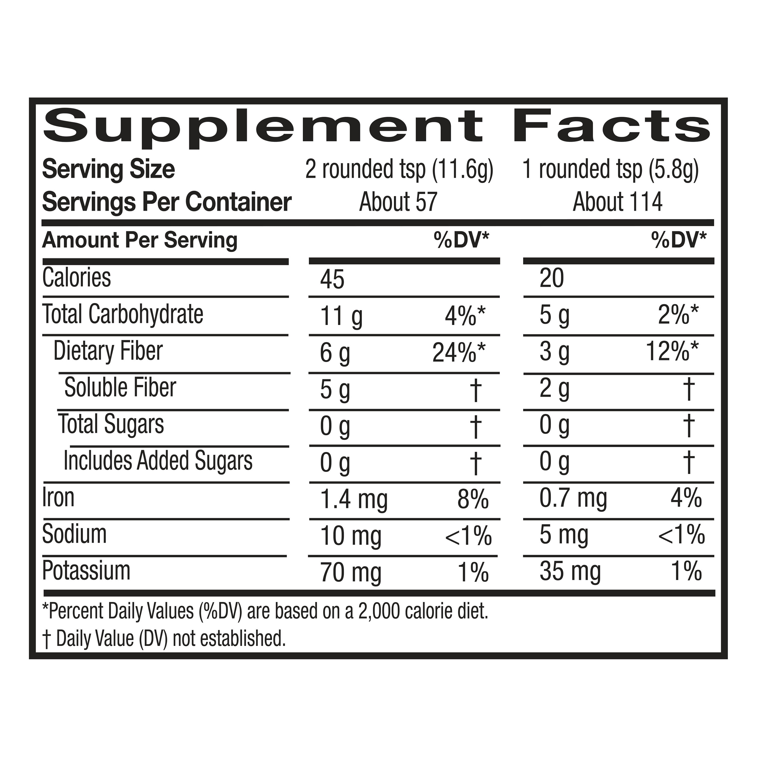 Equate Sugar-Free Daily Fiber Powder, Orange Smooth, 23.3 oz