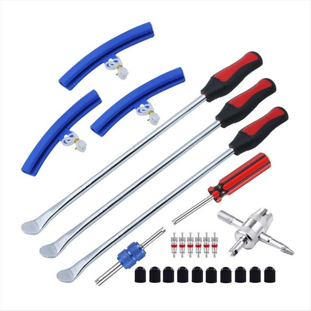 Kit de Cuchara para Neumáticos, Herramienta de Cambio de Neumáticos 25 Piezas para Motocicleta, Moto de , Tractor de Césped, Bicicleta, Cambiador de Neumáticos de Motocicleta