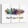 thumbnail image 1 of Design Art Fort Lauderdale Skyline Canvas Print, 1 of 3