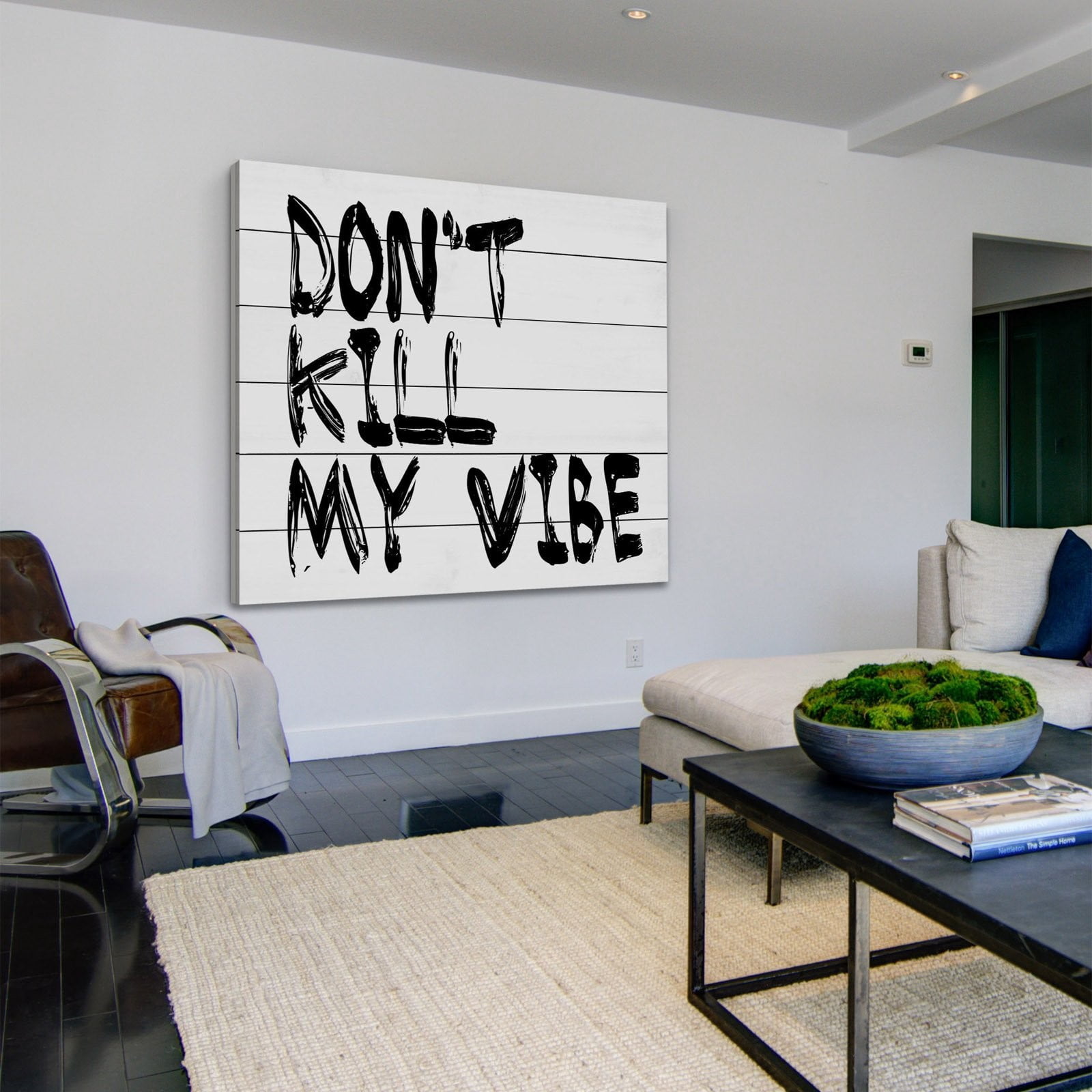 Marmont Hill "Don't Kill My Vibe" by Diana Alcala Painting Print on White Wood