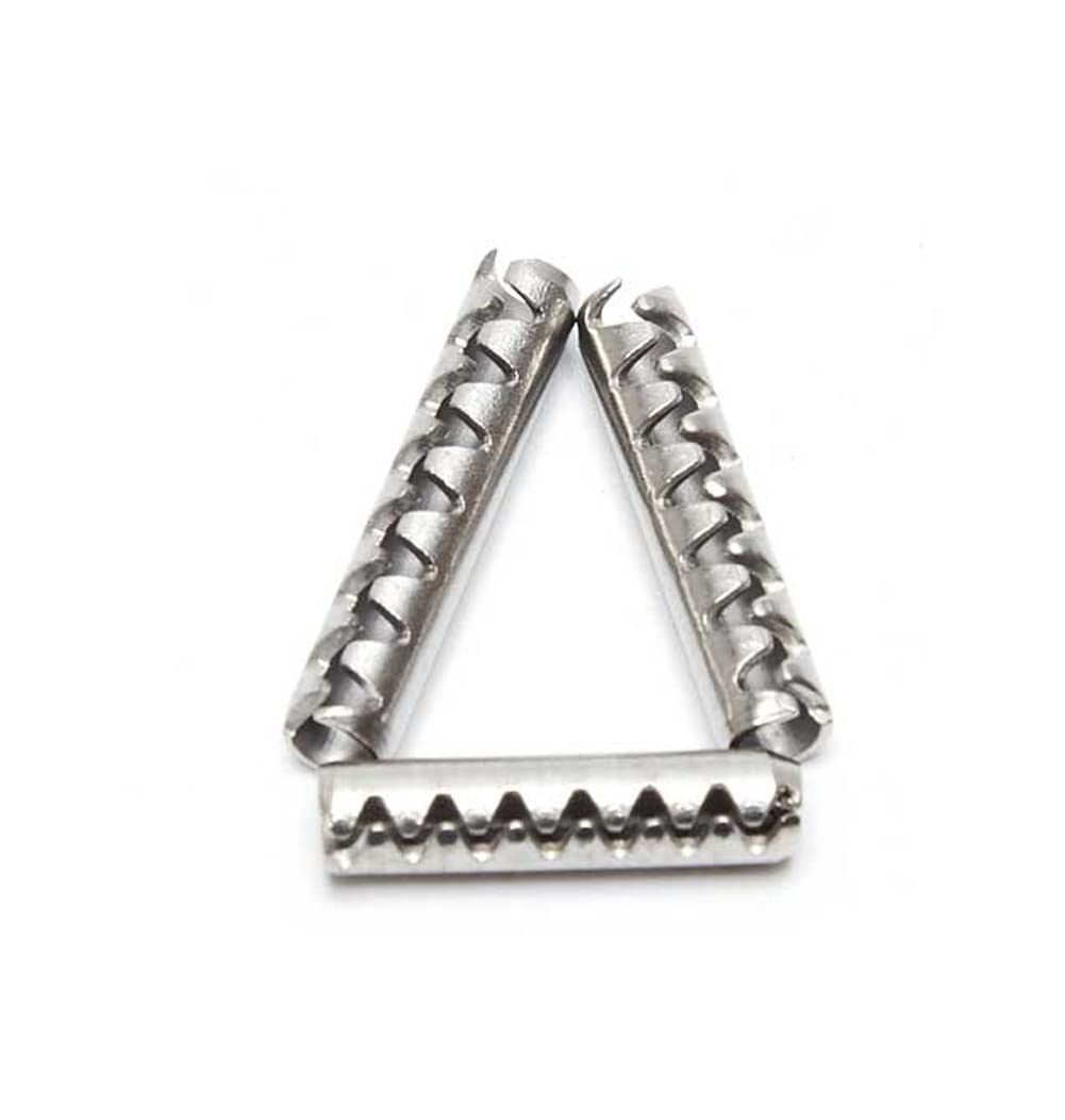 10 Pcs 304 Stainless Steel Toothed Cylindrical Corrugated Pins for Mechanical Fixtures 2x16mm.