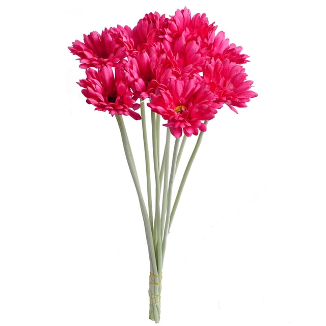 Flor artificial de simulación de crisantemo, oficina en casa, decoración floral falsa, adorno de boda, rosa roja, 10 piezas Inevent HA8120-01B