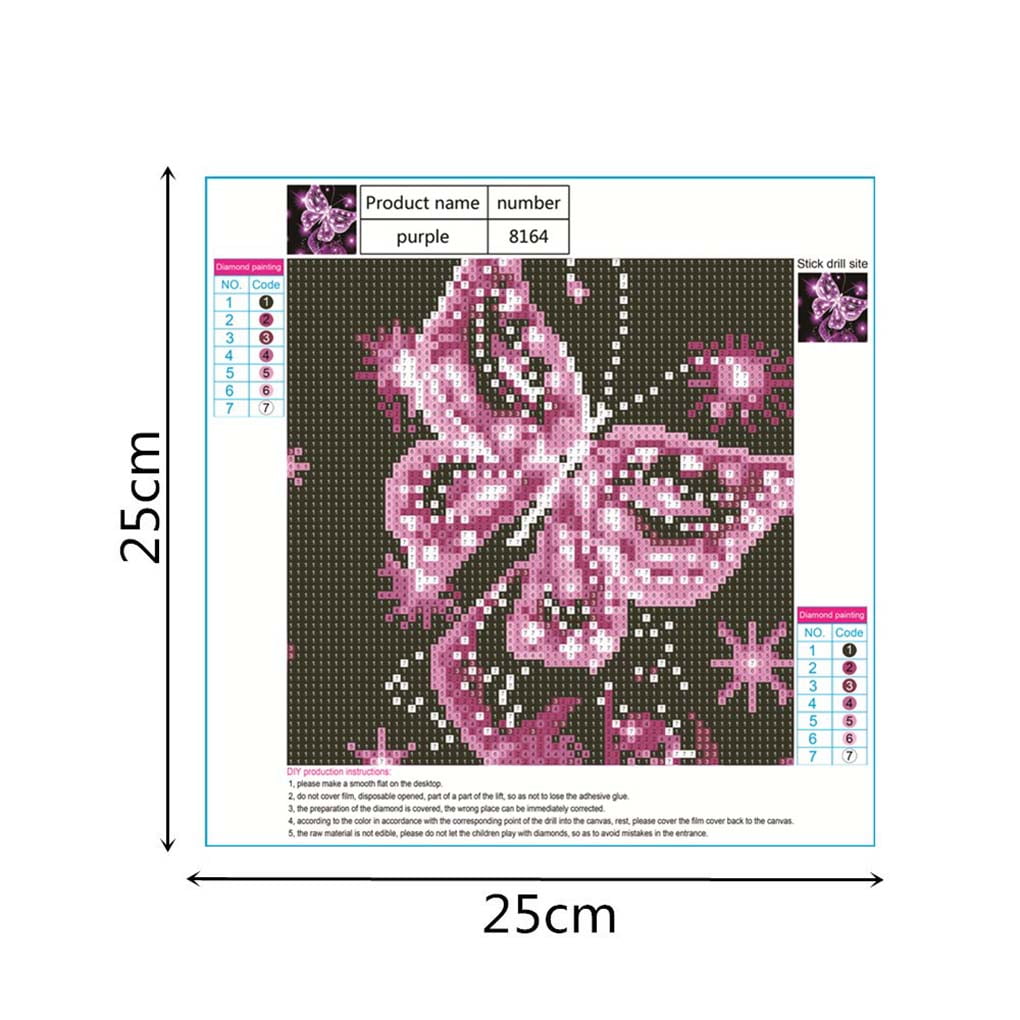5D Diamond Art Painting Full Drill Kits Awesocrafts Birthday Girl Modern Pink Butterfly DIY Mosaic Cross Stitch for Adults Kids Birthday 