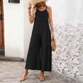 thumbnail image 6 of PBFRDSJ One Piece Jumpsuits for Women Sleeveless Spaghetti Strap Loose Romper Summer Casual Breathable Wide Leg Jumpsuit, 6 of 9