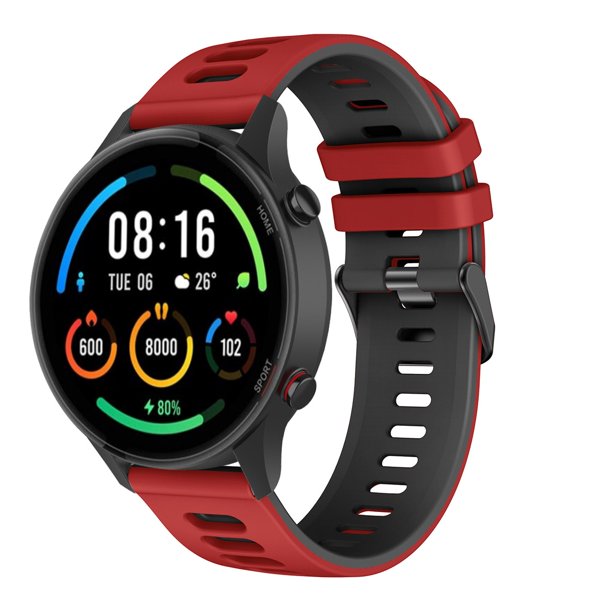 Correa de silicona plana de dos tonos para reloj de 22 mm de ancho Elegante y duradera Se adapta a la mayoría